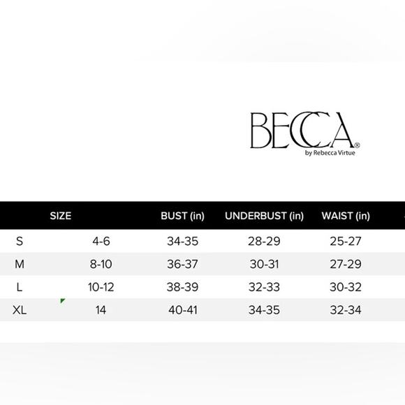 BECCA by Rebecca Virtue One Piece Swimsuit Socialite Medium NWT $124 Retail - Picture 10 of 12